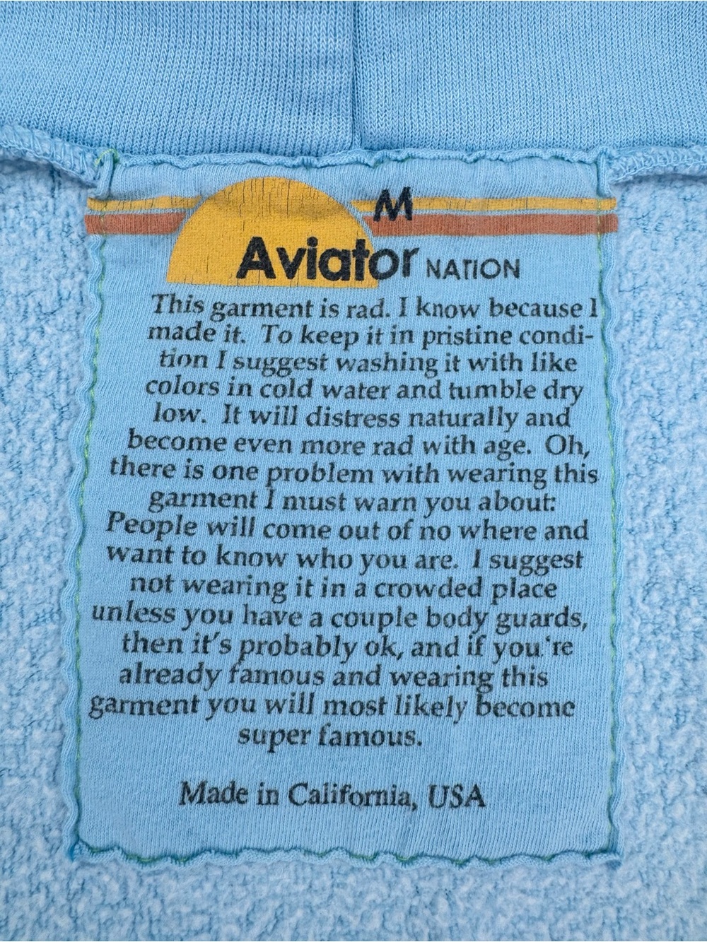 Aviator Nation 5 Stripe Zip Up Hoodie - Picture 4 of 10